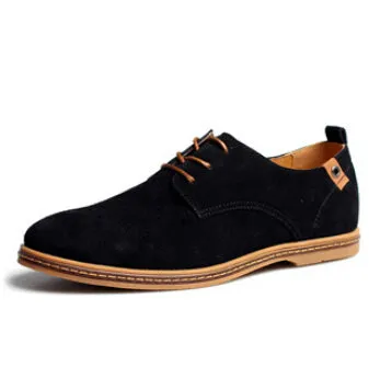 2017 fashion men casual shoes new spring men flats lace up male suede oxfords men leather shoes zapatillas hombre size 38-47