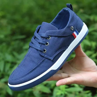 CBJSHO New Fashion 2017 Breathable Canvas Mens Shoes Lace-Up Solid Flats Spring Autumn Quality Casual Denim Canvas Shoes For Men