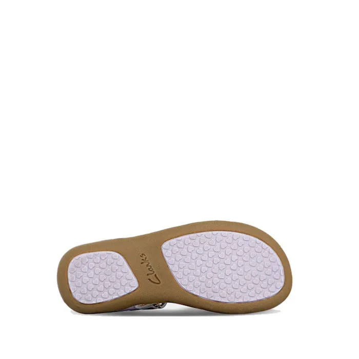 Clarks - Girls Pippa Lilac Leather Sandals E Average Width