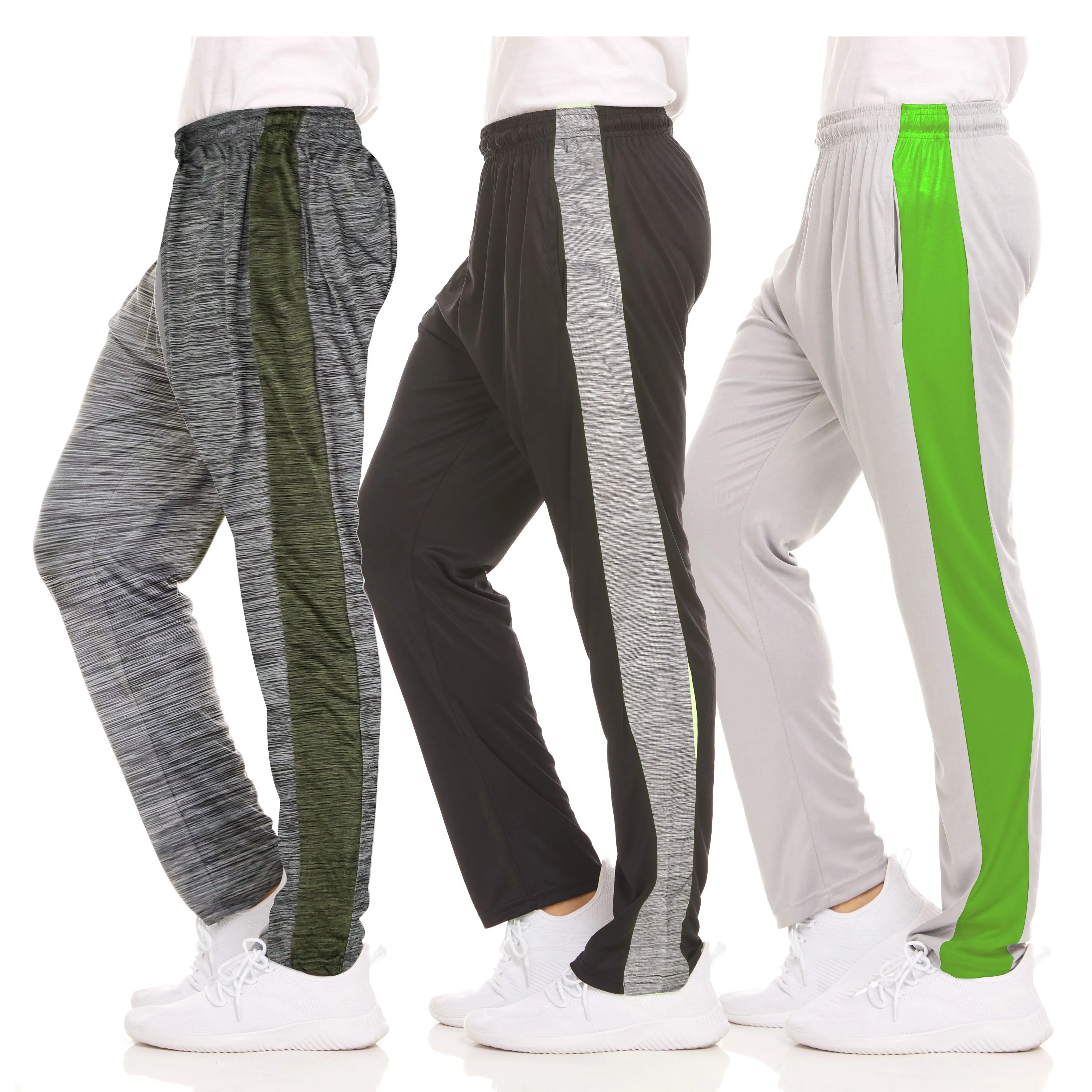 DARESAY Dry-Fit Sweatpants for Men - Track Pants Men - Stretchable Workout Clothes - Comfy and Soft Moisture Wicking (3-Pack)