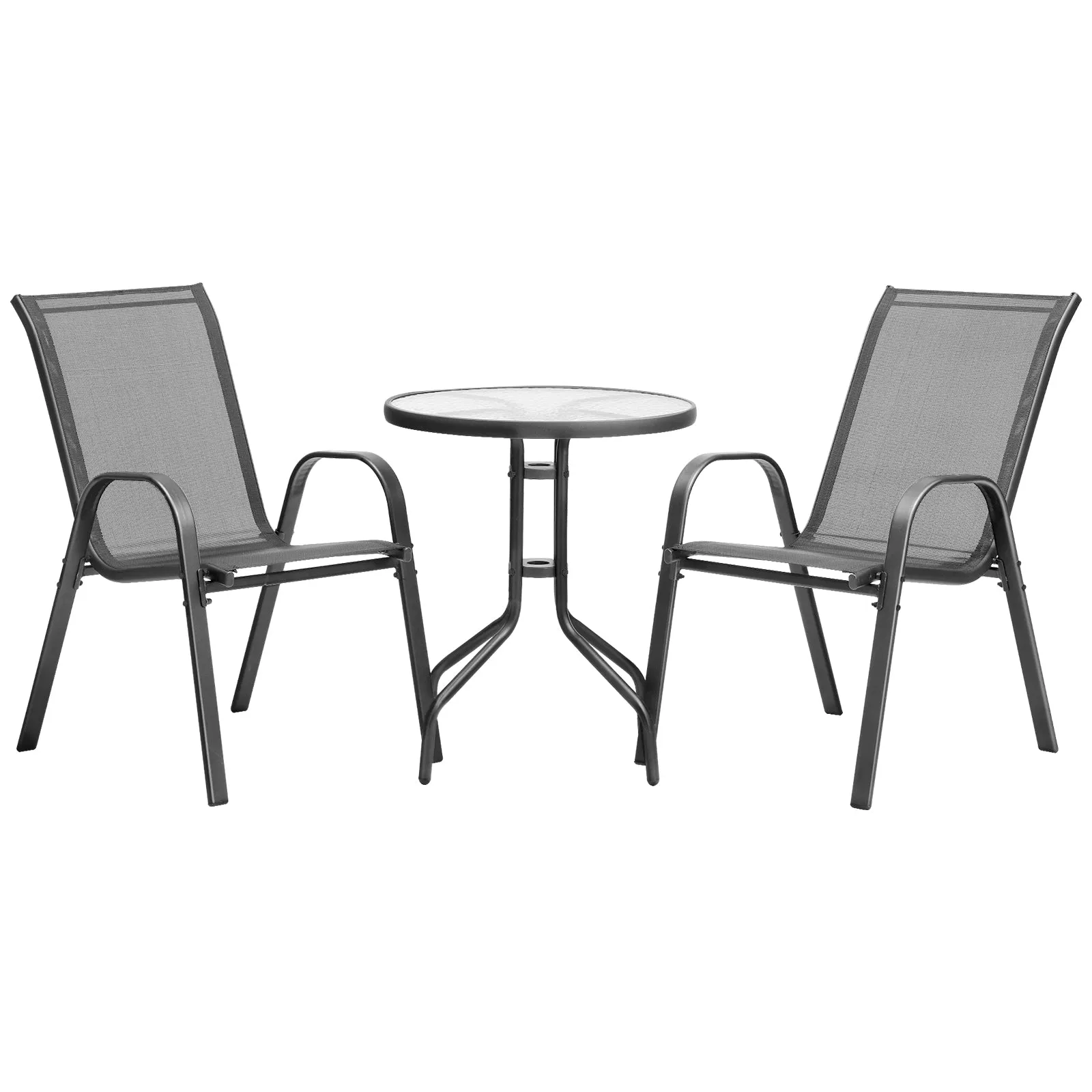 Livsip Outdoor Bistro Set Dining Chairs Table Patio Furniture 3 Piece