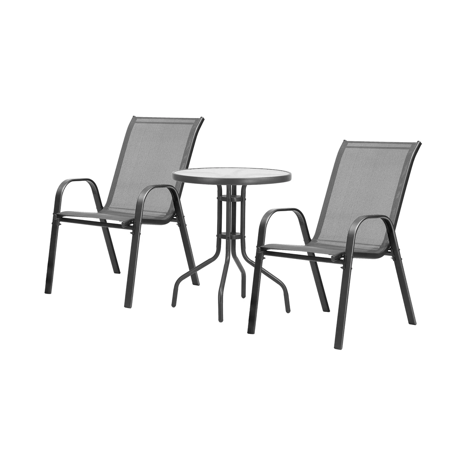 Livsip Outdoor Bistro Set Dining Chairs Table Patio Furniture 3 Piece