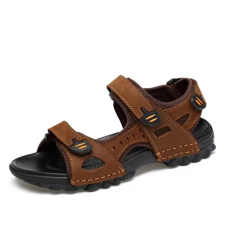 Men's Open Toe Casual Outdoor Leather Beach Sandals