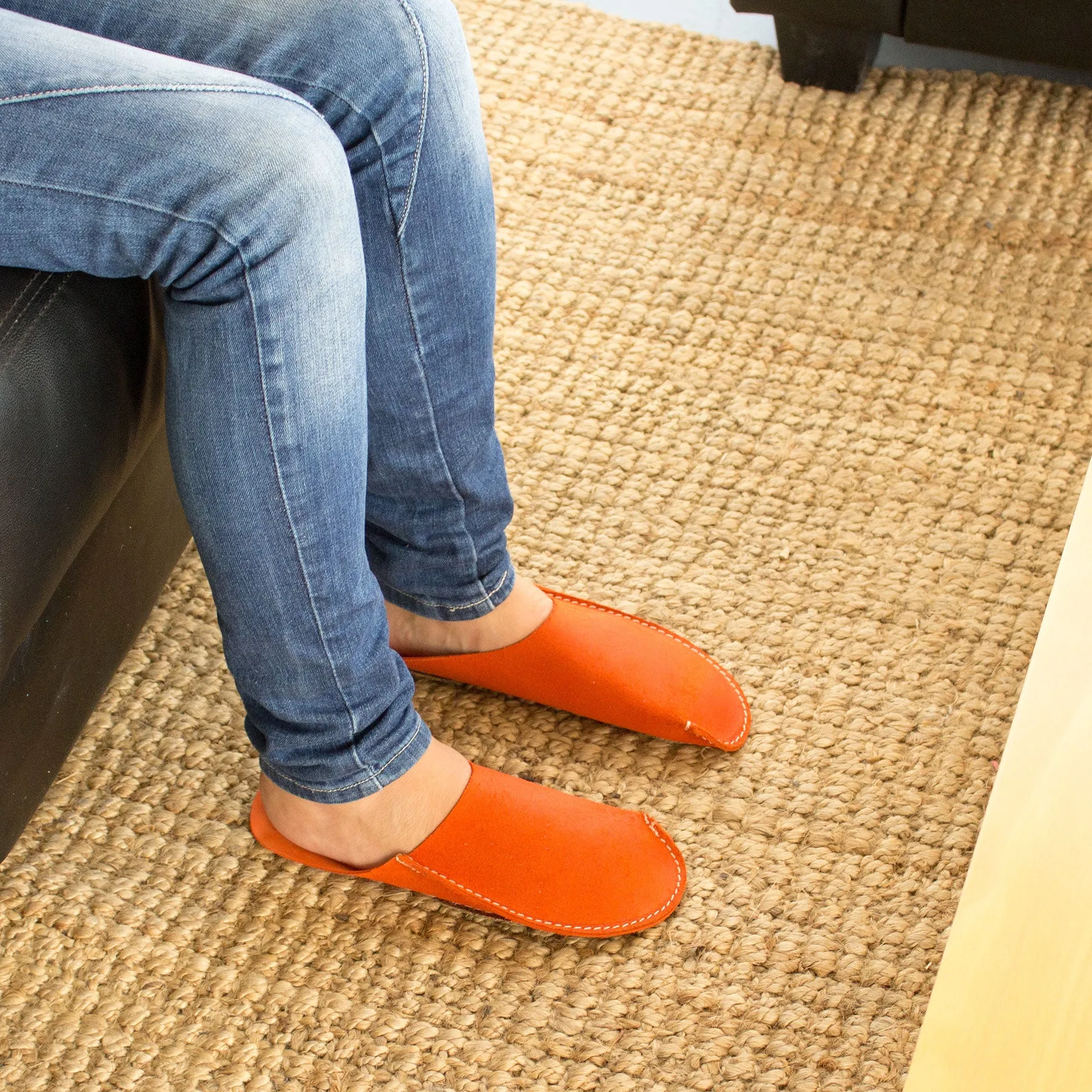 Orange CP Slippers Minimalist