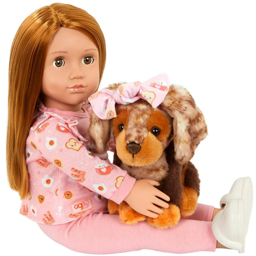 Our Generation 18 Inch Doll With Pet Dog - Claudia & Cinnamon