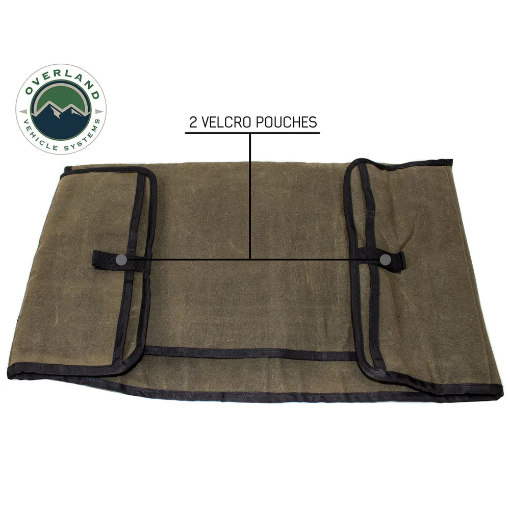 Overland Vehicle Systems - Rolled Bag General Tools with Handle & Straps #16 Waxed Canvas Universal