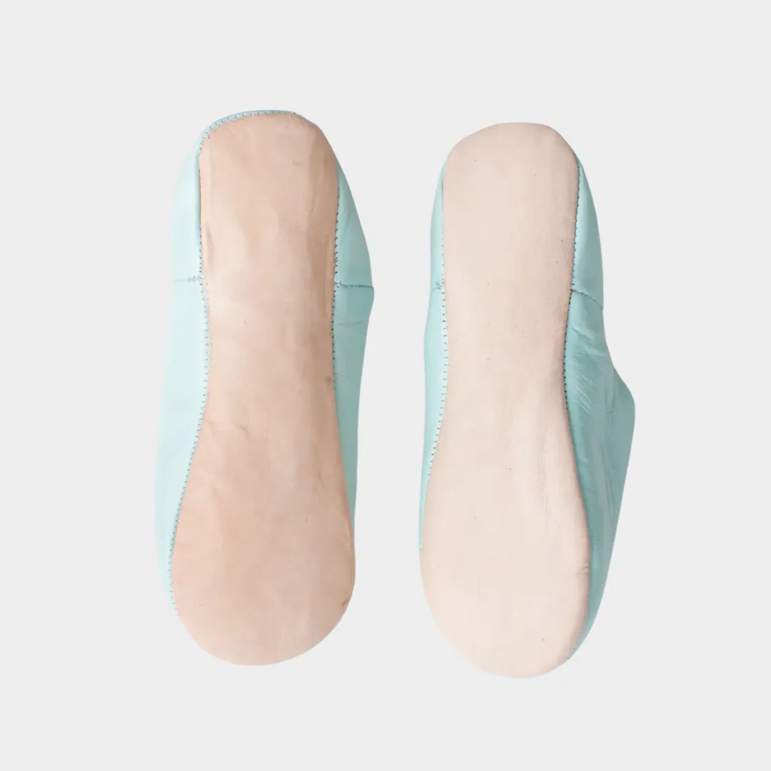 Powder Blue Medium Babouche Slippers