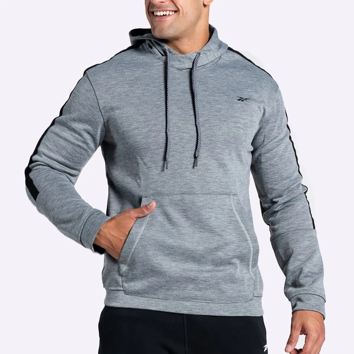 Reebok - Men's Workout Ready Hoodie - MEDIUM GREY HEATHER