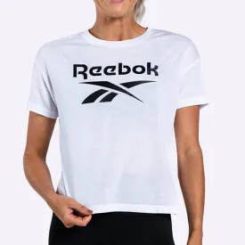 Reebok - Women's Workout Ready Supremium Logo Tee - WHITE