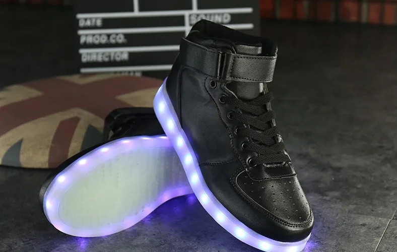 So Lit Kicks New 2017 High Top Light UP Shoes Mens | Shoes Led Liteup | Men 0888