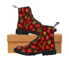 Strawberry Women's Canvas Boots