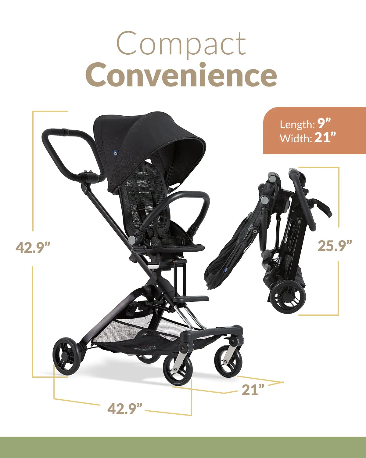 Unilove On The Go 2-in-1 Lightweight Stroller