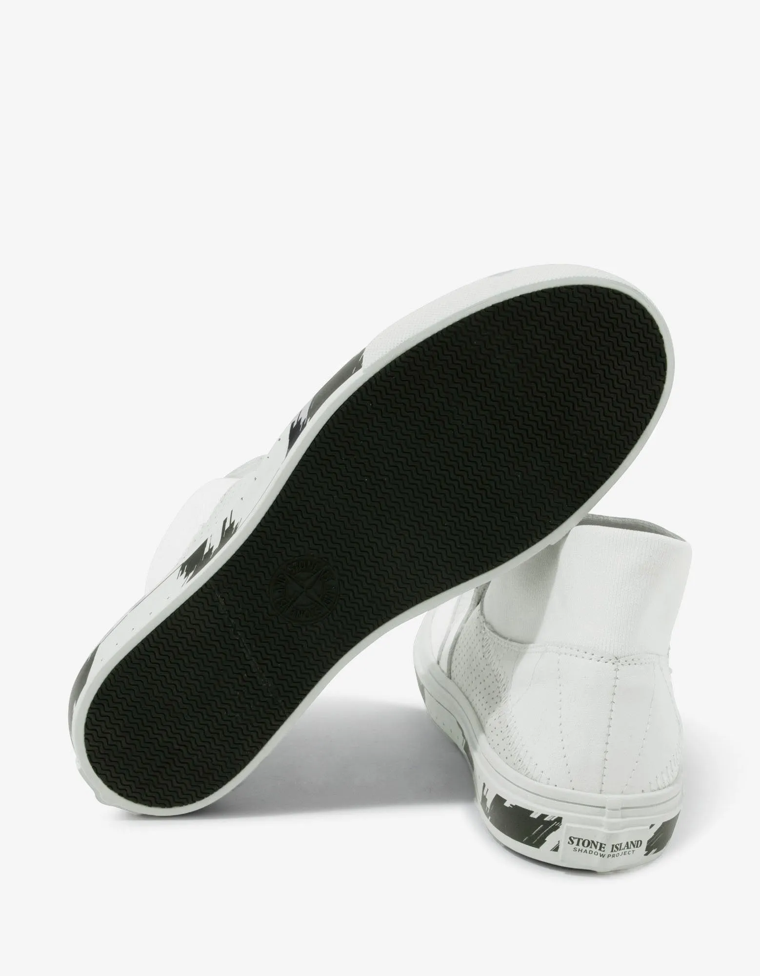 White Leather Slip-On Trainers