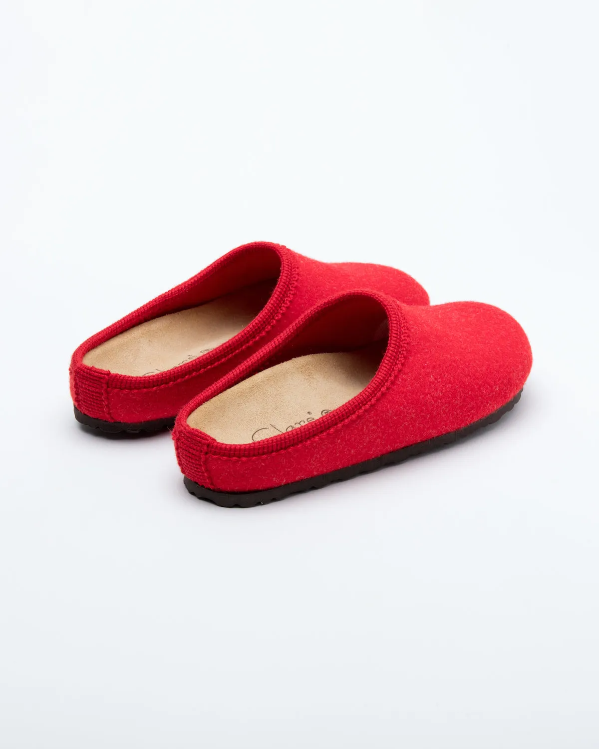 Women's Nebraska Wool Clogs Red