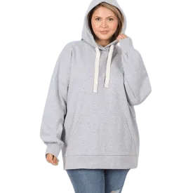 Zenana Plus Loose Fit Pullover Hoodie